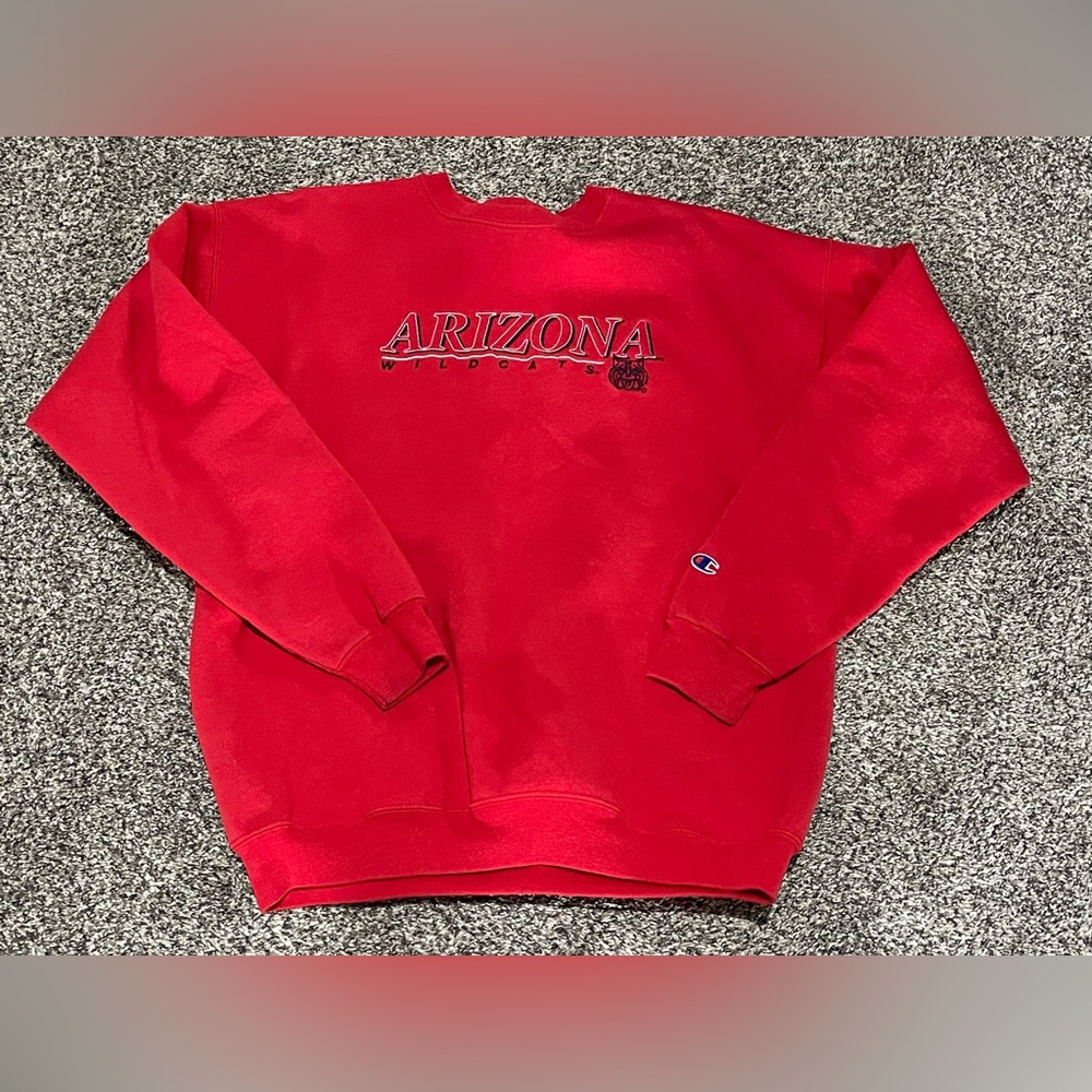 Vintage Arizona Wildcats Sweatshirt Mens L Large Crewneck Rare Red Champion NCAA